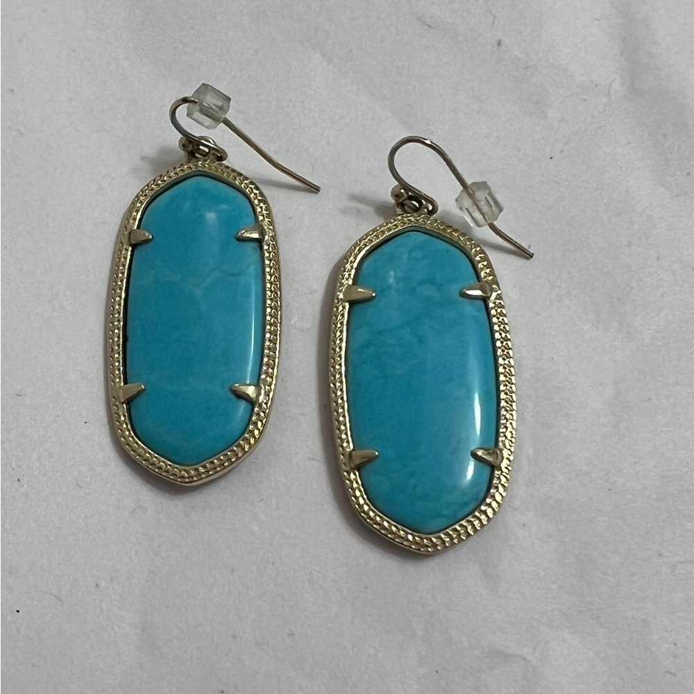 Kendra Scott Blue Oval Earrings